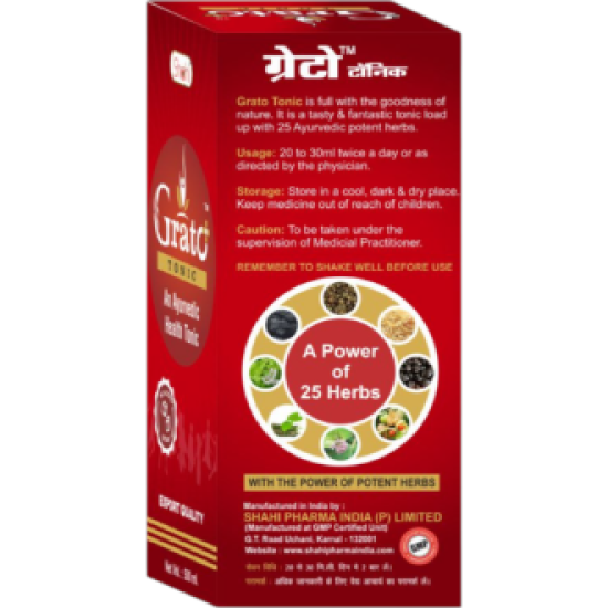 Grato Tonic 500ml – Ayurvedic Health Tonic for Vitality and Wellness