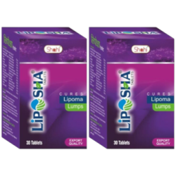 Liposha Tablet 30tab. for Lipoma, Skin Lumps (Pack of 2)